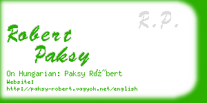 robert paksy business card